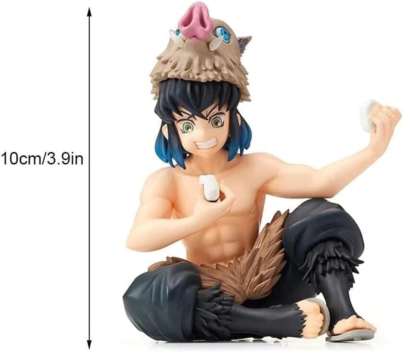 Inosuke Hashibira 15cm Sitting Eating Action Figure