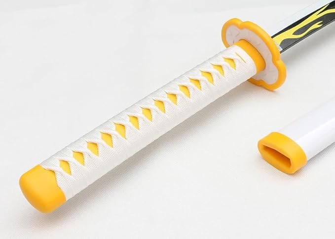 Demon Slayer Zenitsu Katana Wooden Sword Toy Life Size Nichirin 104CM Bamboo Wood