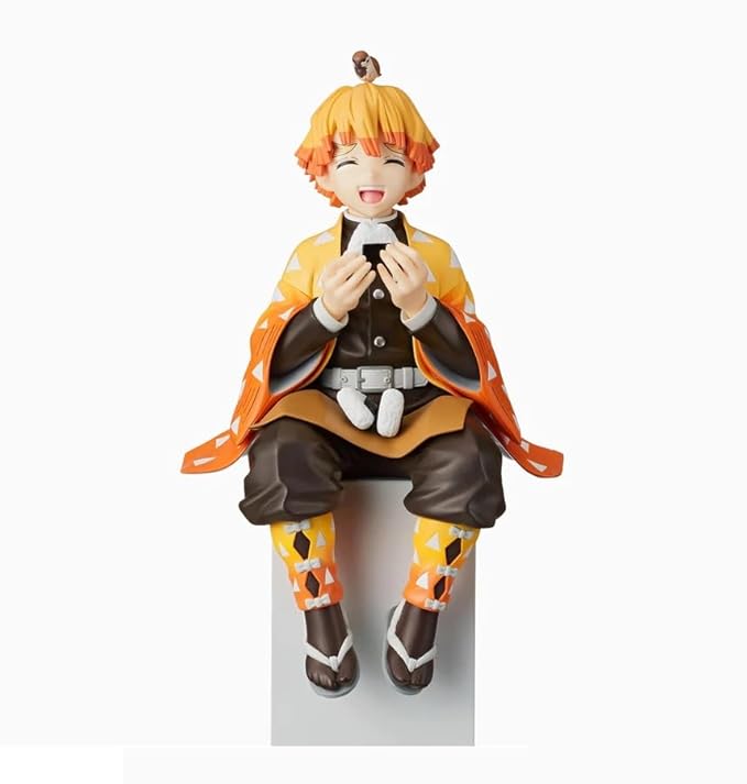 Zenitsu Agatsuma PVC action figure front view – Demon Slayer collectible India – Luffypaglu
