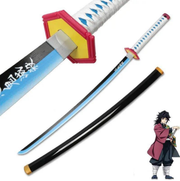 Demon Slayer Giyu Nichrin Wooden Katana 104 Cm